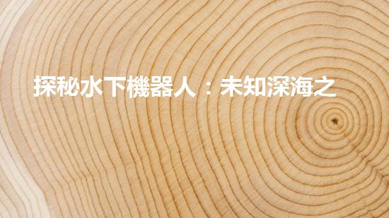 探秘水下機器人：未知深海之謎！